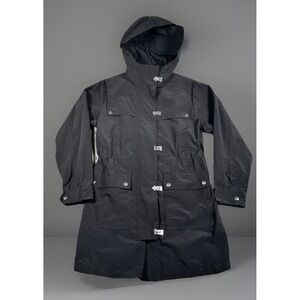 J. Crew Lightweight Rain Utility Jacket Women XXS Full Zip Latch Closure Hooded